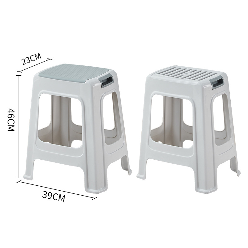 Factory Direct Sale Wholesale Thick Plastic Stool Adult Plastic Bench Outdoor Nighttime Snack Bench Home Use High Stool Chair