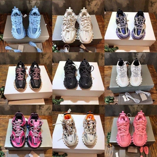 Chunyuan Paris Daddy Shoes Женская обувь Track 3.0 Putian Men's Forly - уличные толстые подошвы со светодиодной подсветкой, увеличивающей спортивную пару