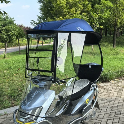 Elektromobil üçün ön şüşə çətiri (günlük) rain and sun protection - sliding-window-half-cover-model-little-dolphin-suitable-for-vehicles-with-rearview-mirrors
