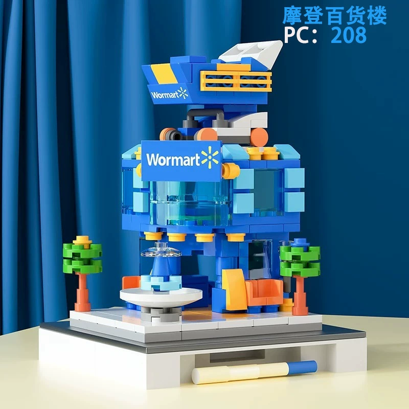 Строительная игрушка (Lego) детский мини-конструктор, темы еды, улица и город, 1 388–1 439 шт.