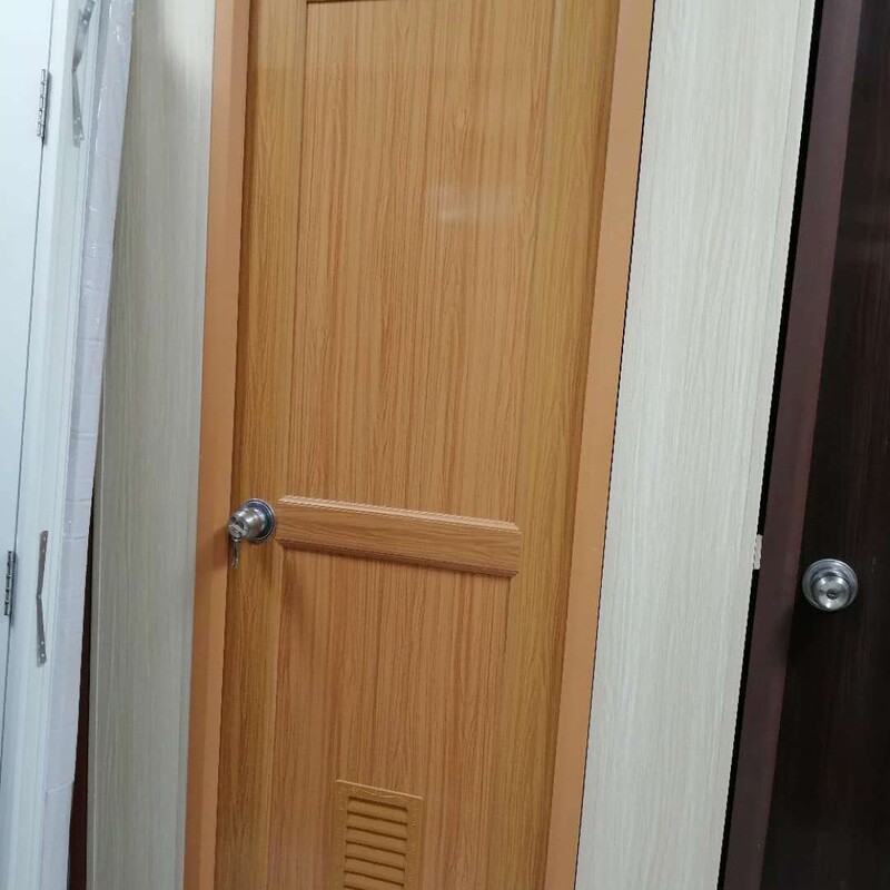 Export Africa Middle East plastic bathroom door plastic bathroom door plastic Full Plate door plastic half glass