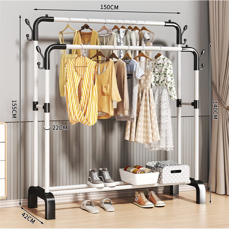 Percha de secado de ropa de piso dormitorio doméstico cuelga ropa plegable simple dormitorio interior móvil estante de sombrero de ropa fresca