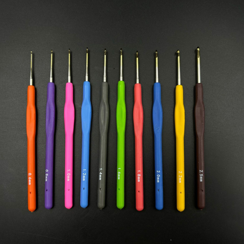 High-grade Golden Head Lace Crochet Sweater Crochet Handmade DIY Wool Knitting Tool Soft Handle Crochet