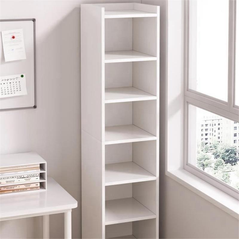 Un estante de libros famoso en línea integrado contra la pared piso de almacenamiento multicapa estante de almacenamiento simple armario casero pequeño espacio