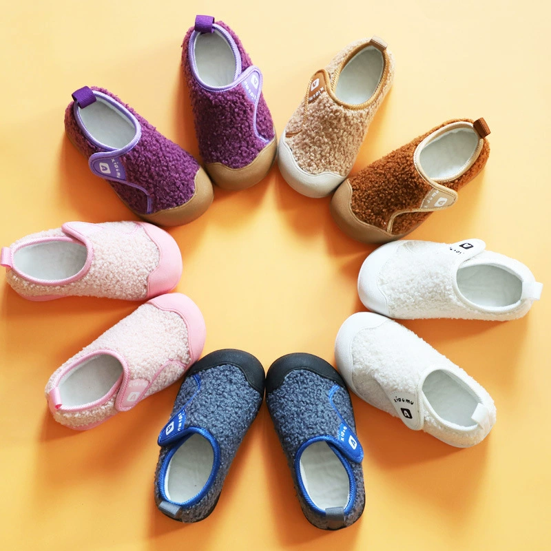 2023 Новая обувь для девочек из двух хлопка, домашняя обувь, Детская Хлопковая сумка, обувь на каблуке, Детская Хлопковая обувь, обувь для мальчиков