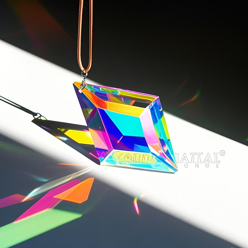 Sun Catcher Cristal Vidrio Cubo Transfronterizo Sun Catcher Colocado Prisma Sunshine Catcher Adornos