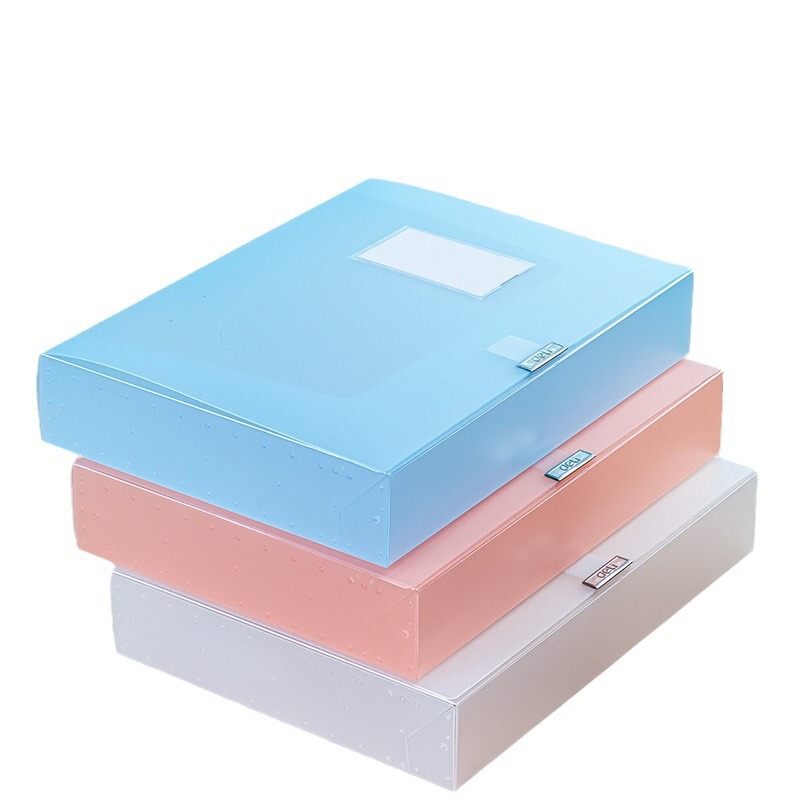 デリ透明ファイルボックス 55 ミリメートルカラー収納ボックス A4 ファイルデータストレージ事務用品文具|undefined