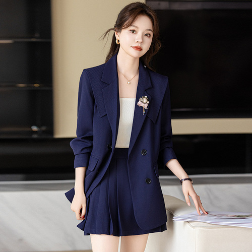 Casual suit jacket for women 2024 new style high-end street fashion loose temperament small man suit spring and autumn