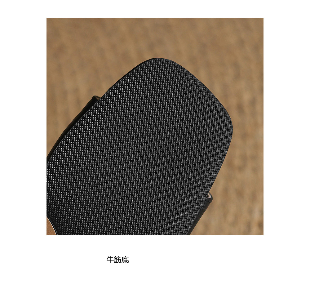 Sandal cao gót nữ hở mũi quai ngang da bò đục lỗ, gót 5 cm — đen chi tiết 21