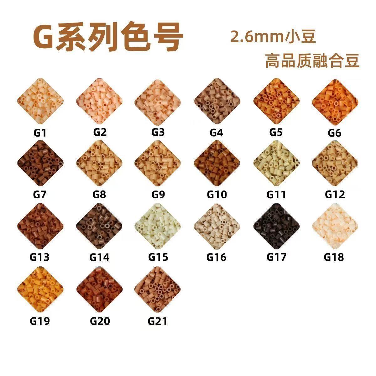 [g series color number] / Total number of shots available, please note color number