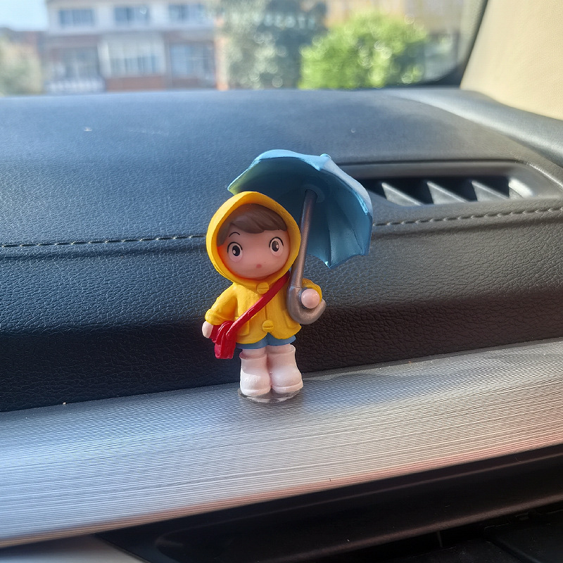 Lindo paraguas de dibujos animados niña decoración de coche accesorios de coche coche consola central de coche productos de decoración de ventana