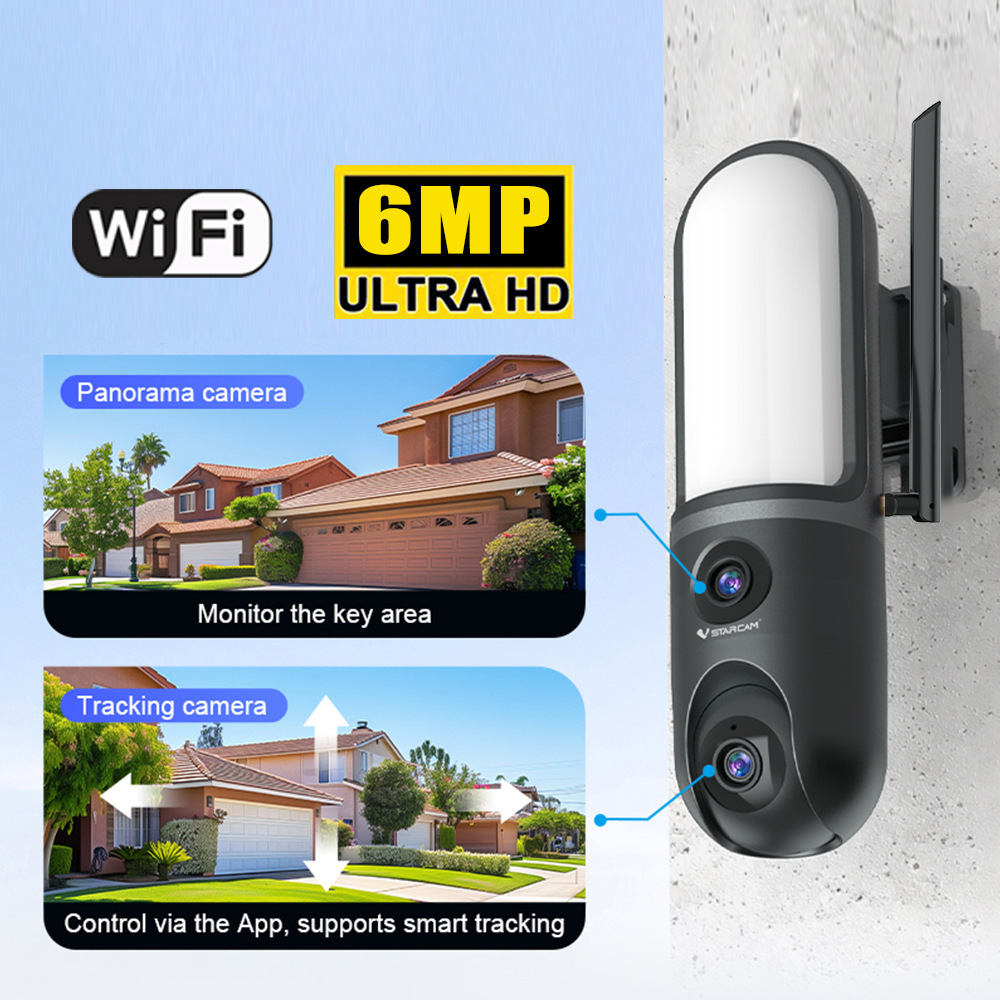 Vstarcam FC4 6MP HD wireless CCTV garden light camera night vision…