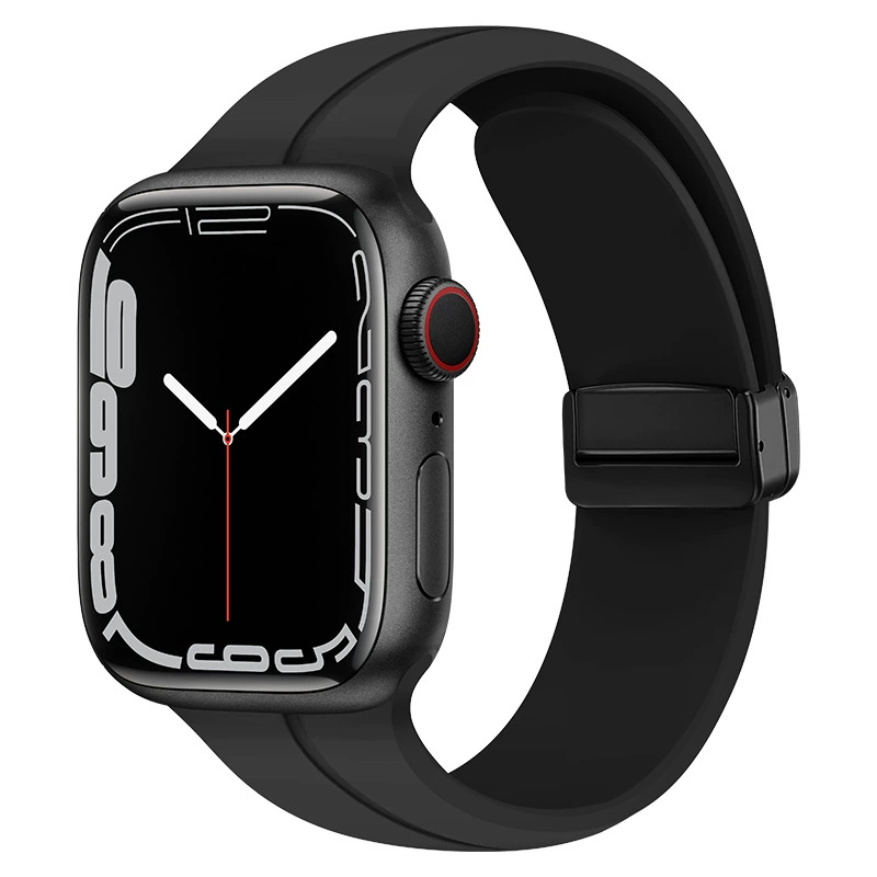 Подходит для Apple S9 с Apple Watch металлический складной Ultra2 магнитный силиконовый ремешок