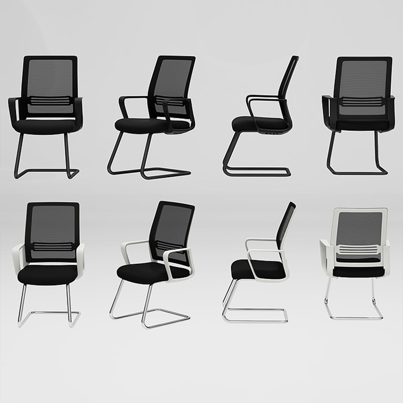 佛山家具工厂直销电脑椅会议室办公椅子学生椅舒适靠背简约弓形椅