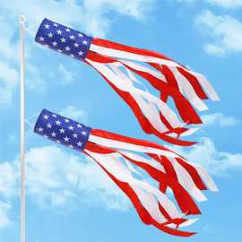 美国国旗独立日风向标星星风筒旗经典美国国旗风筒旗户外悬挂