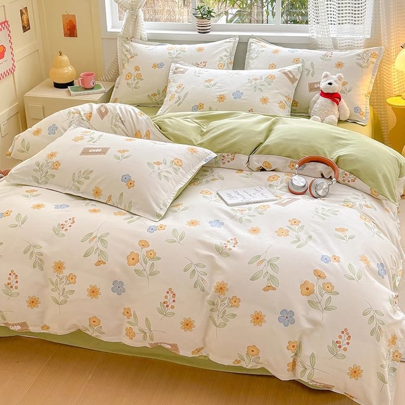 100% algodón colcha cubierta de colcha una sola pieza 150x200x230 algodón cuatro estaciones colcha universal cama de cuatro piezas set4