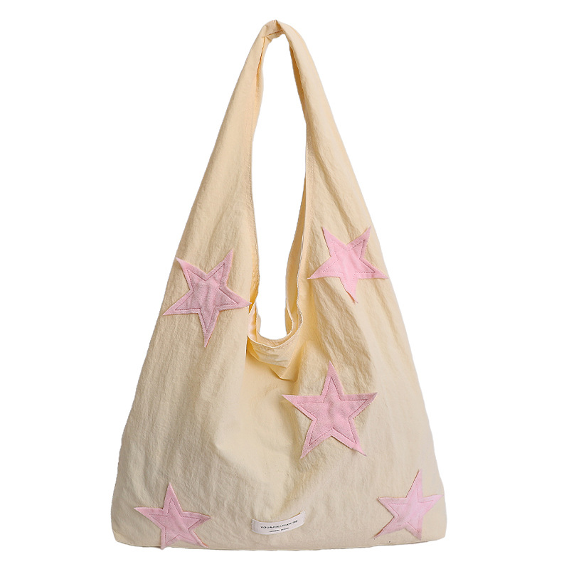 Bolsas coreanas de nicho nuevo chaleco de estrellas de nylon simple bolsas de compras bolsas de gran capacidad bolsas portátiles de mujer