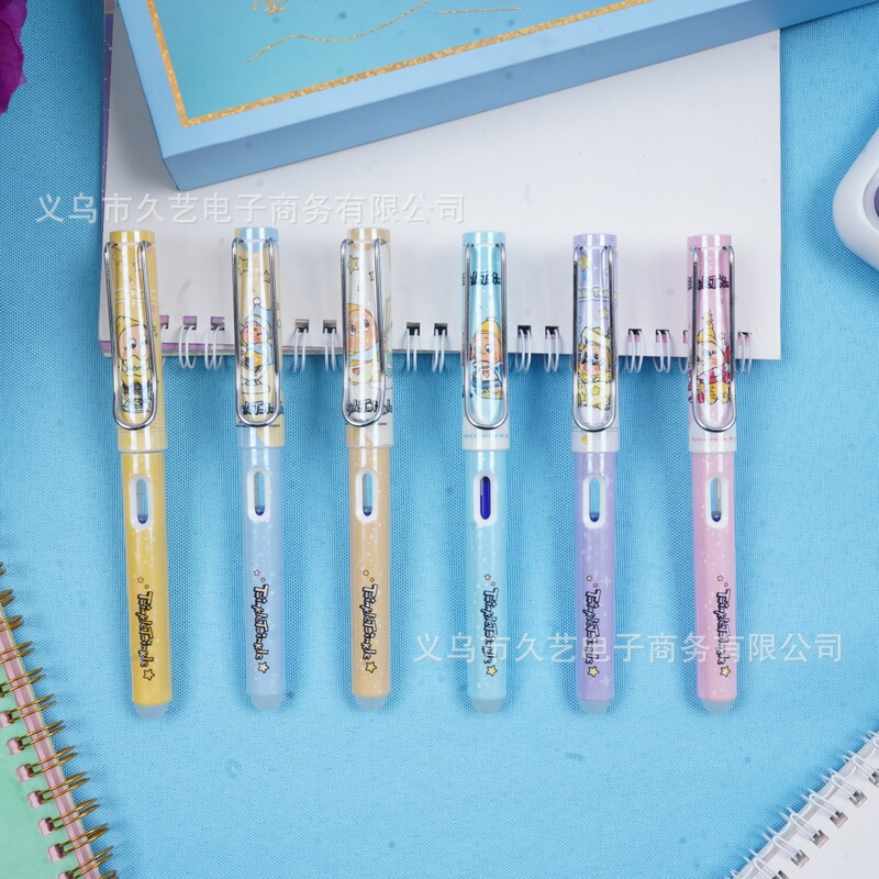 New Cartoon Erasable Blue Fountain Pen with High Aesthetic Value, Creative Cultural and Creative Products, Star-Themed Pen for Children, Handwriting Correction Pen New Cartoon Erasable Blue Fountain Pen with High Aesthetic Value, Creative Cultural and Creative Products, Star-Themed Pen for Children, Handwriting Correction Pen