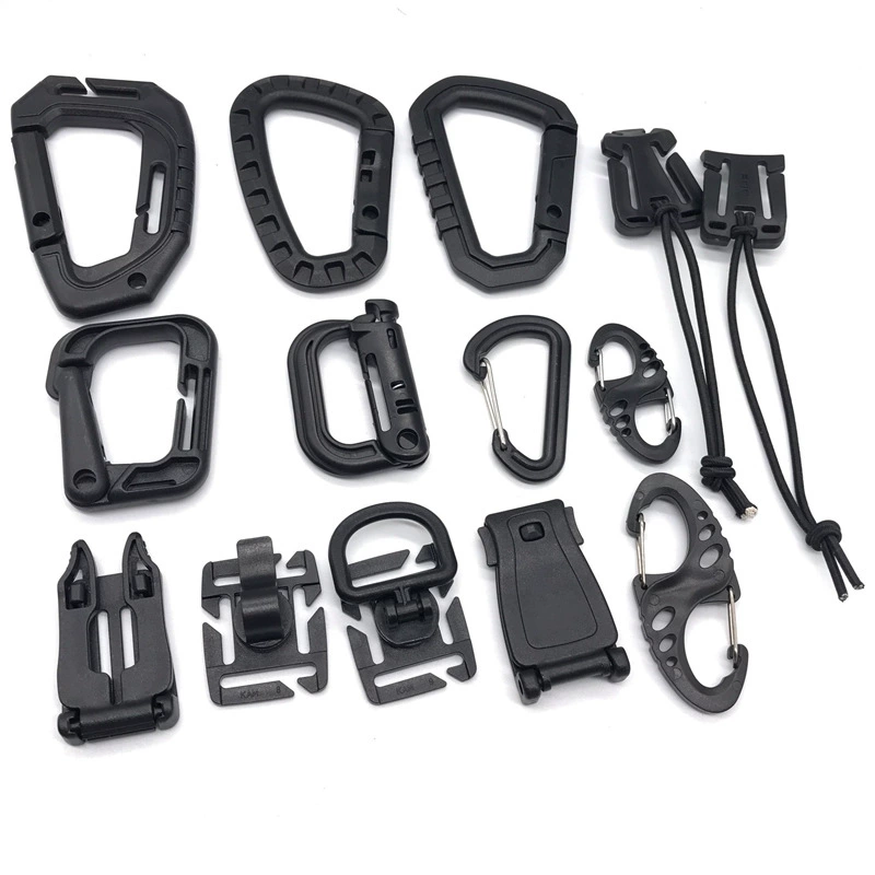 Горячая продажа различных стилей наружной пластиковой карабинной пряжки