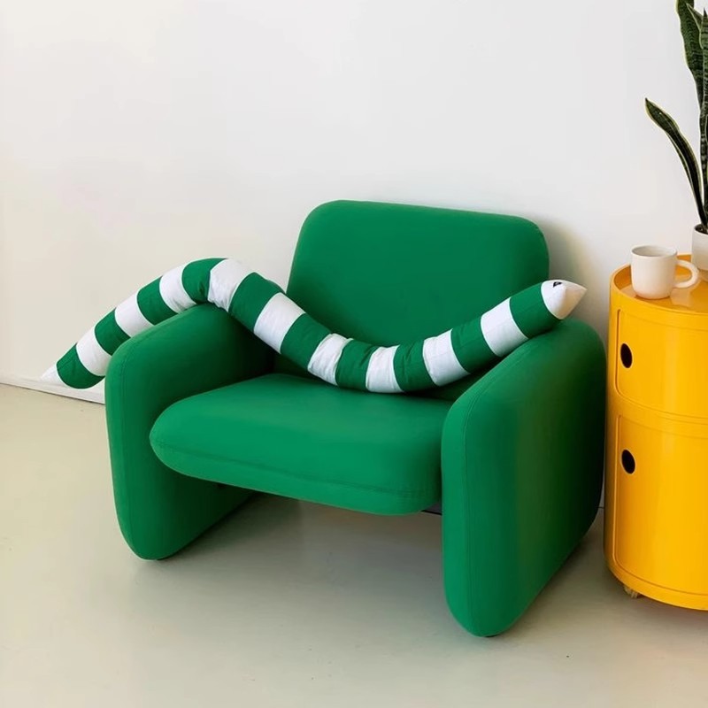 意式简约沙发圆桌会议室洽谈单人沙发椅酒店大堂贵宾室接待沙发