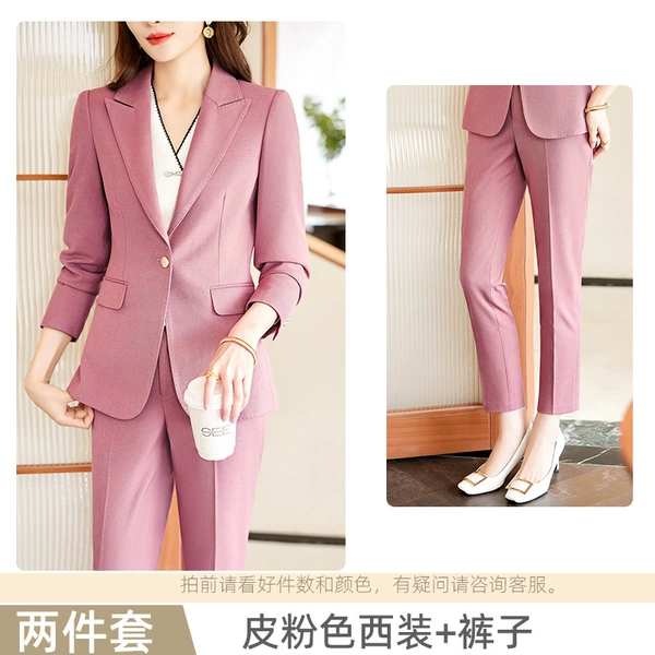 Fuchsia classic suit jacket, trousers