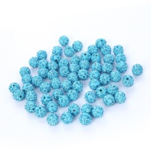 跨境货源穿刺饰品配件拧螺纹的香巴拉钻球 陶泥钻珠 饰品配件珠子