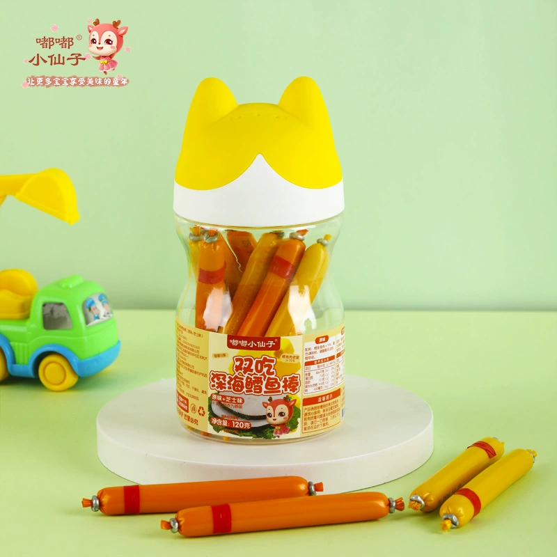 嘟嘟小仙子 Cod sausage, one can, two flavors, 120g can, 2 flavors