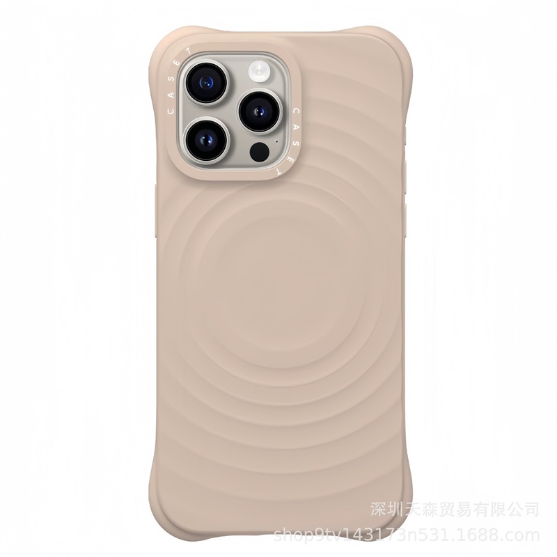 マグセーフ磁気波吸収液体シリカゲル適用iPhone16携帯ケース純色リンゴ15pro保護カバー|undefined