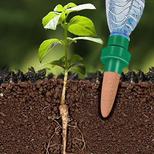 New Red Ceramic Potted Plant Automatic Dripper, Automatic Flower Watering Device for Lazy People, Essential Automatic Water Seepage Device for Travel and Business Trips