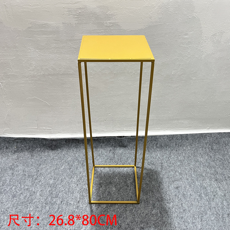 Placa de hierro marco rectangular de 80cm de alto oro (con placa)