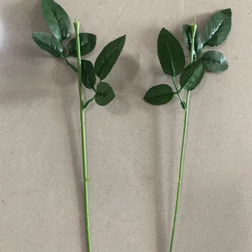 Factory direct sales simulated rose stem single leaf soap flower paper vine flower ribbon rose wool flower branch