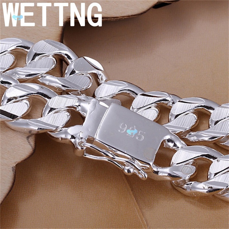 New High-End Women's Mens Fine S925 Sterling Silver Bracelet