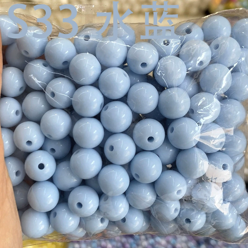 Round beads, bag, plastic woven acrylic accessory handmade, DIY