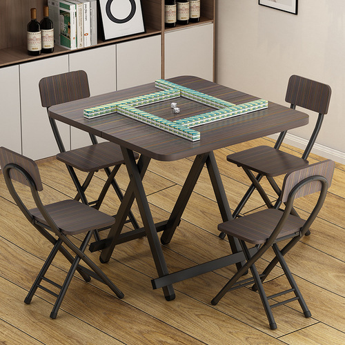 Simple foldable dining table, portable small dining table for home, foldable for 2 or 4 people, square or rectangular children's dining table