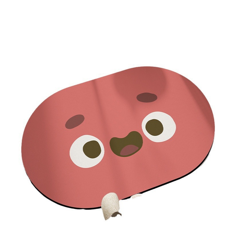 (2개) 욕실 흡수성 바닥 매트 규조류 진흙 샤워실 변기 문 미끄럼 방지 속건성 발 매트 표현 패키지 크리에이티브 카펫