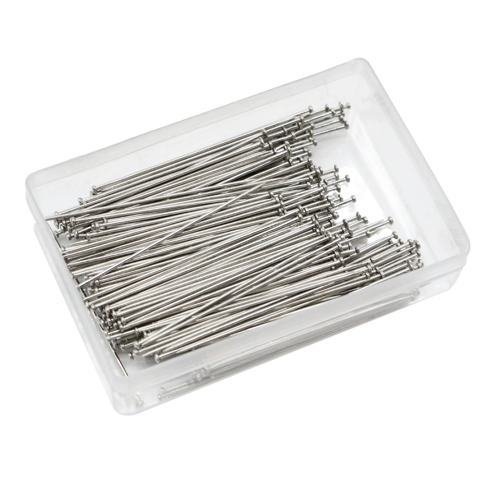 300 шт./Кор. 0,6*34 мм никелированная булавка, серебряная швейная прямая булавка, тонкая атласная булавка, ювелирные изделия, булавка с плоской головкой