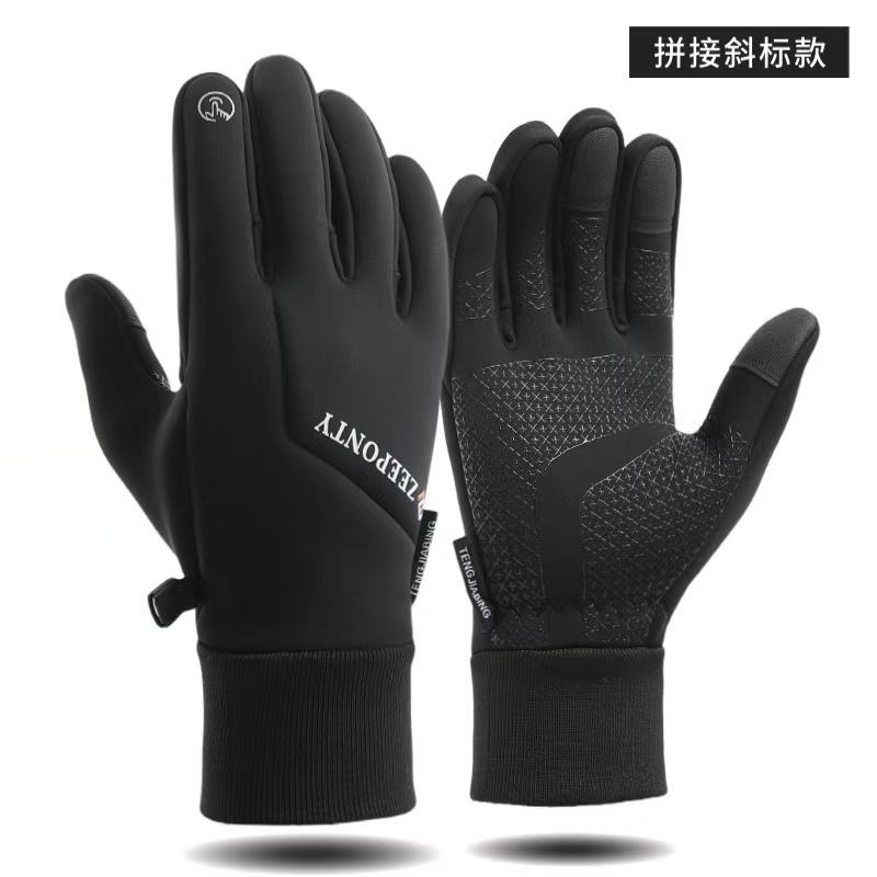 秋冬の男性用サイクリンググローブ、アウトドアサイクリング、ベルベット、防風、暖かい、滑り止め、タッチスクリーン、スポーツサイクリンググローブ、クロスボーダー|undefined