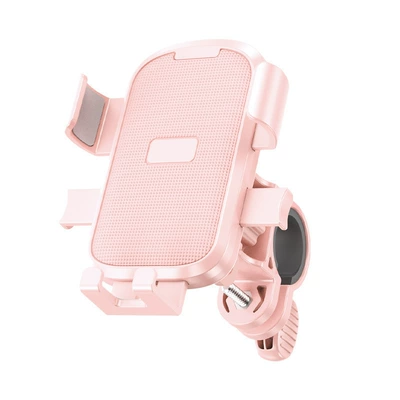 Car phone holder, for electric vehicles, universal motorcycle - z1-pink-handlebar-model