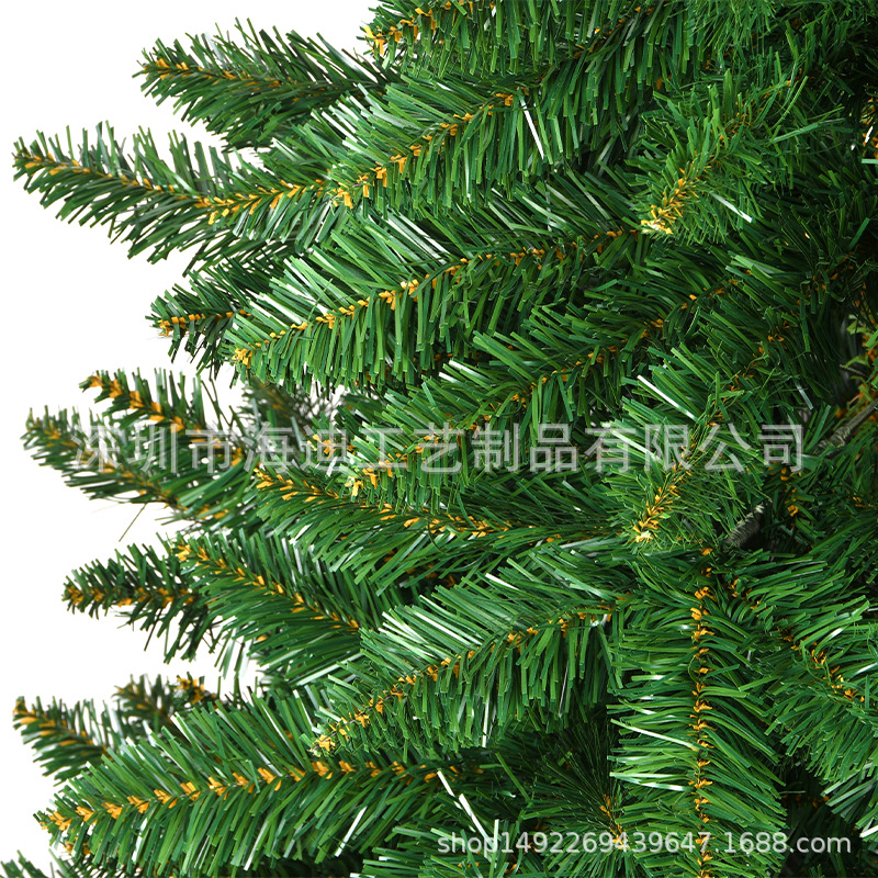 Árbol de Navidad 1.5 ~ 2.1m árbol de PVC verde cifrado árbol de Navidad atmósfera del centro comercial decoración escena árbol de aterrizaje