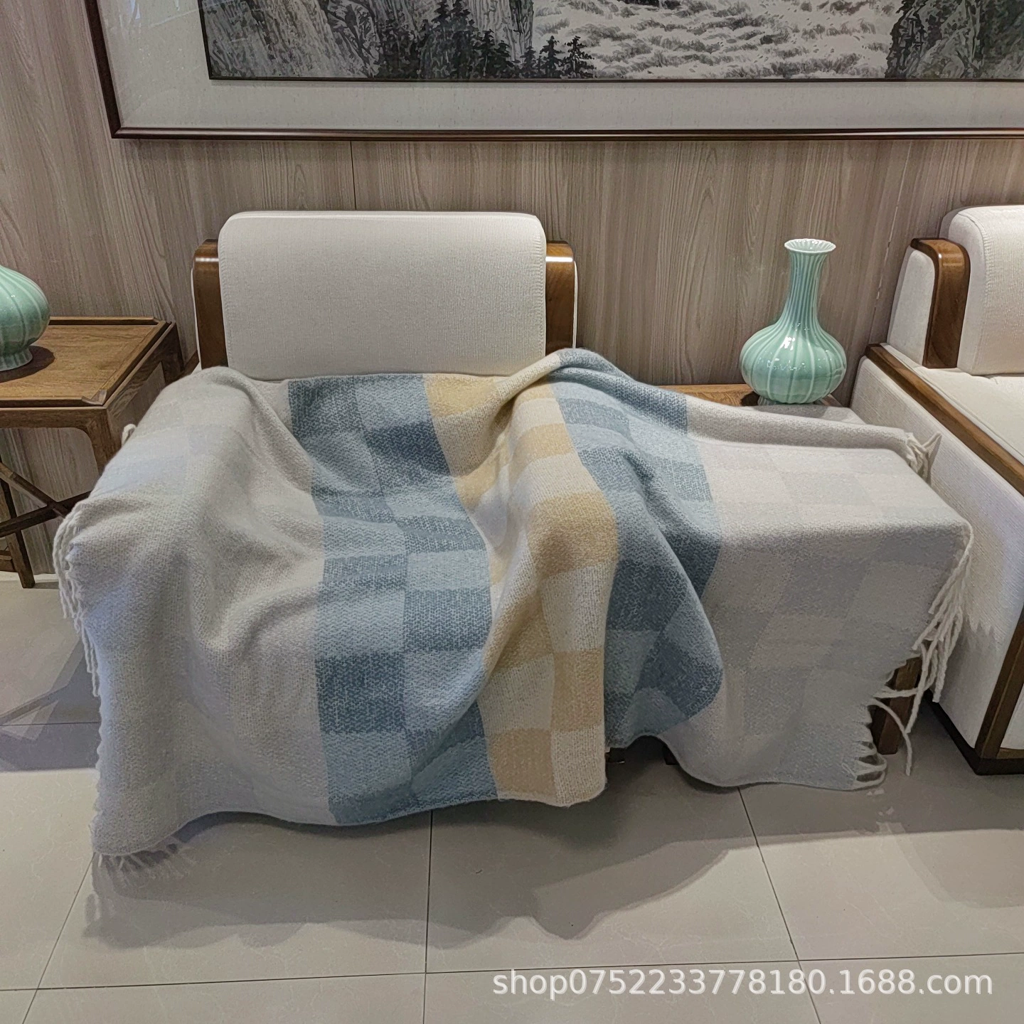 Офисное одеяло в скандинавском стиле с кондиционером, плюшевое одеяло с кисточками, прикроватное полотенце для B&B, одеяло для дивана, шаль