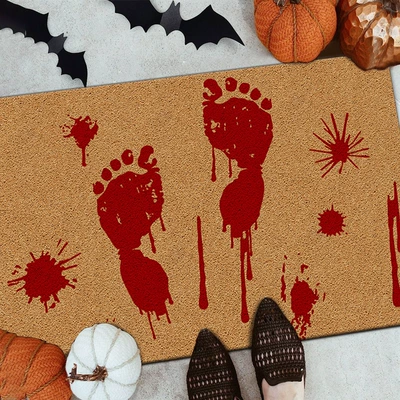 Pumpkin Head Mat Carpet, Avtomobil döşəmə paspasları - rz-bloody-6-40-60cm-skin-friendly-suede