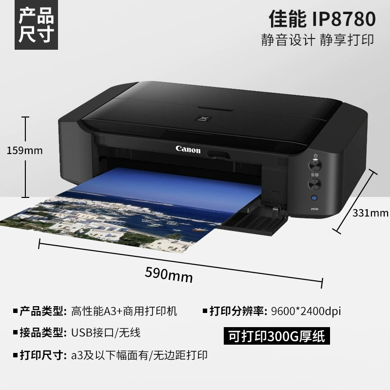Canon IP8780 беспроводной A3+ 6-цветный фотопринтер для бизнеса и офиса, для печати документов