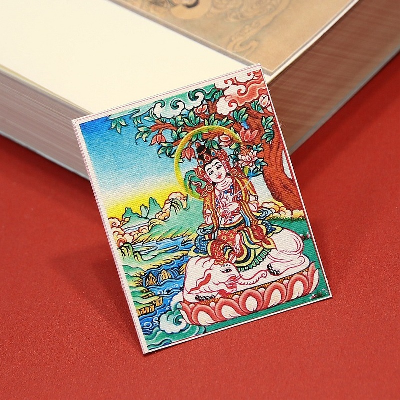 手描きの金描きチベット生の8つの守護者ザキラムタンカ卸売絵画コアボックス特別なキャンバス|undefined