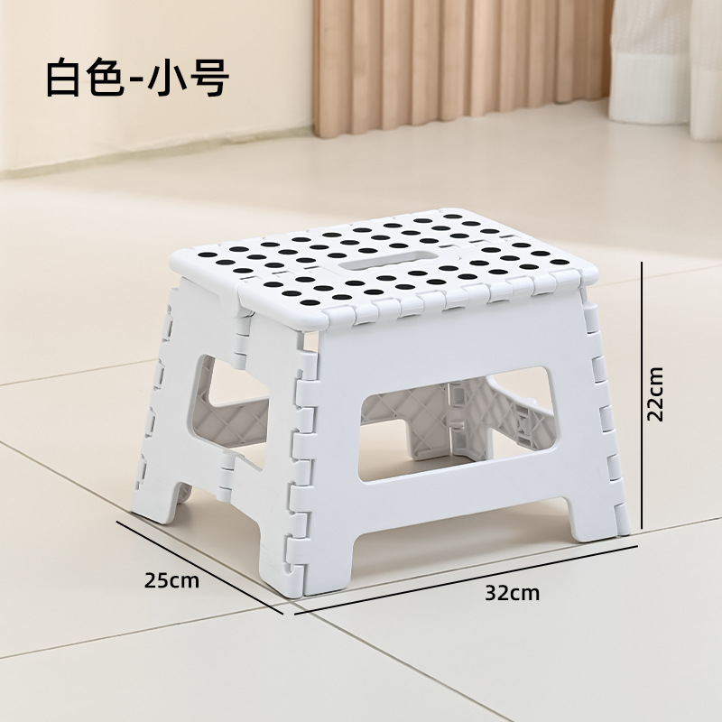 Taburete plegable grueso para campamento al aire libre ligero de lujo creativo de plástico no ocupa espacio silla de almacenamiento portátil taburete de caballo alto