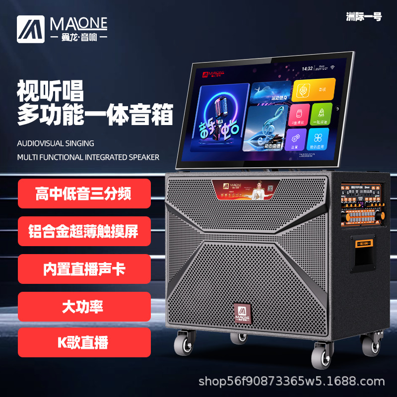 Manlong Audio Outdoor Square Dance with Display Mobile Karaoke Song Machine Sound Card All-In-One Speaker Karaoke