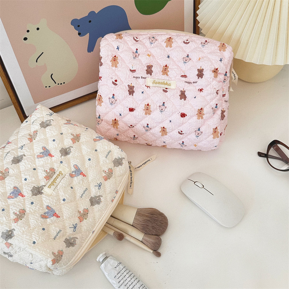 4681 embossed hand-held makeup bag, large-capacity portable storage bag, cute toiletry bag, travel storage bag undefined