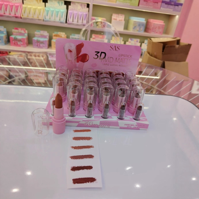 (caja de exhibición) SAS Europa y los Estados Unidos en el punto de la red de lápiz labial humectante semi-corrosión 24 una caja SLS00 image 3