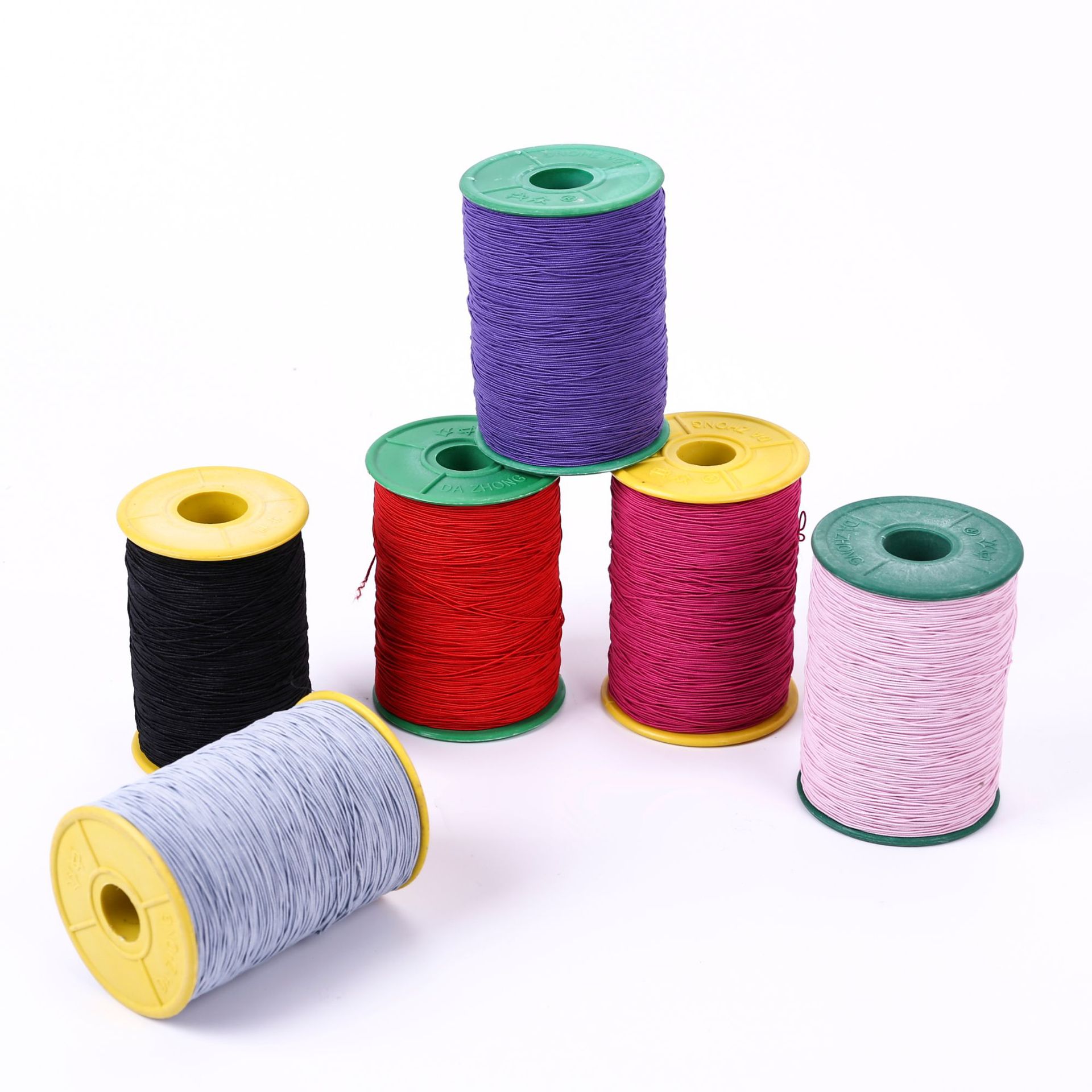 Elastic sewing thread with 0.6mm diameter, high elasticity, tubular packaging, pleated edge locking elastic thread, textile accessories wholesale