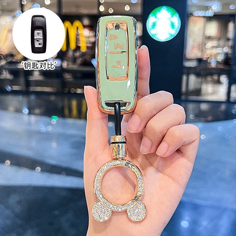 [모델 A] 골드 엣지 그린 + 골드 회전 버클