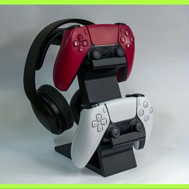 3D Printed Game Controller and Headphone Hanger Two-In-One Double-Layer Combination, Universal for Xbox and Ps5 Game Controllers 3D Printed Game Controller and Headphone Hanger Two-In-One Double-Layer Combination, Universal for Xbox and Ps5 Game Controllers